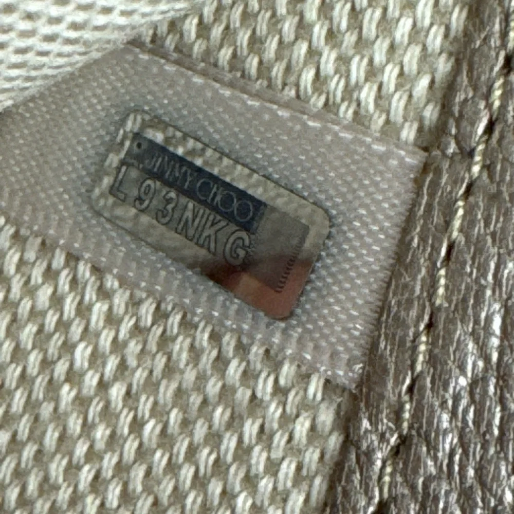 💖 #175 Jimmy Choo Nemo Star Studded Metallic Leather Tri-fold Compact Wallet